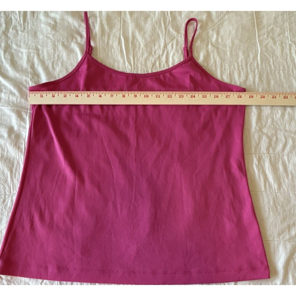 Women’s Pink Solid Polyester Camisole Tank Top Spaghetti Strap